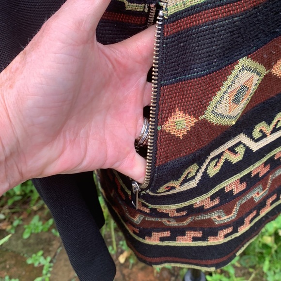 Zara Tapestry Faux Leather Jacket M - Picture 6 of 11